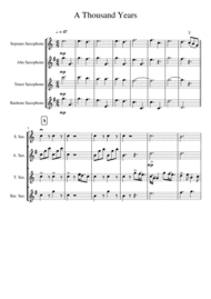 Thousand years saxophone deals
