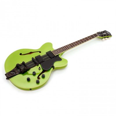 HOFNER VERYTHIN ELECTRIC GUITAR, METALLIC GREEN TOP, LIMITED EDITION