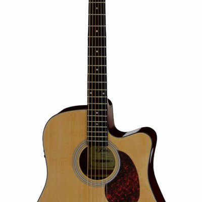 Aria ADW01 Series Dreadnought AC EL Guitar with Cutaway in Natural Gloss Finish