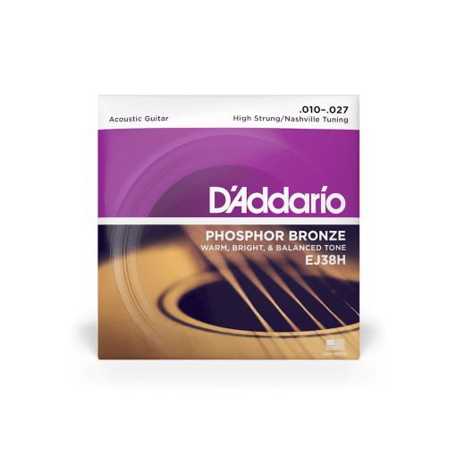 D'Addario EJ38H High Strung Nashville Tuning 10-27 Phosphor Bronze