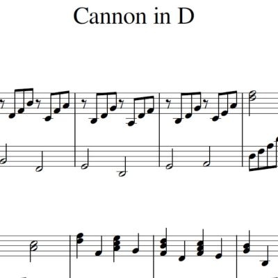 Cannon in D Piano Free Sheet Music Download