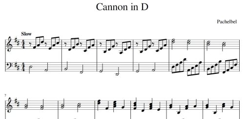 Cannon in D Piano Free Sheet Music Download