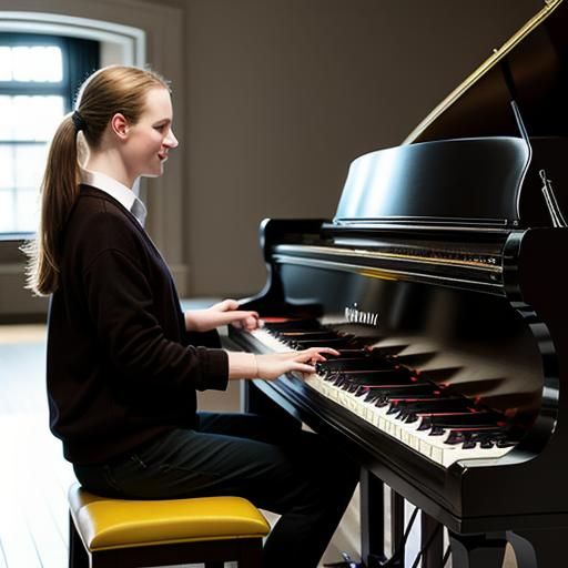 piano-lessons-st-leonards-student-playing-piano Student playing piano during a lesson in St Leonards Sydney with a piano teacher guiding students