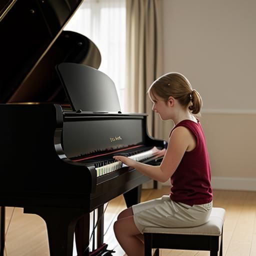 Student learning piano with experienced teacher in Crows Nest studio