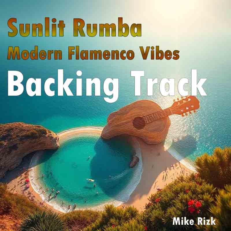 Sunlit Rumba Backing Track Mike Rizk Style Latin Guitar Jam Track Cover Art